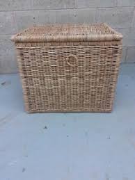38 in x 38 in x 20 in. Wicker Storage Basket Toys Logs Blanket Box Coffee Table Ebay