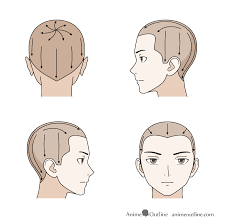 The baldies are one of the most striking male. How To Draw Anime Manga Male Female Hair Animeoutline