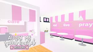 Don't forget to take an overhead shot at this super aesthetic pink stairway. Pink Cafe Tiny Home Aesthetic Adopt Me Roblox Youtube