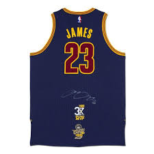 Discover 36 free white adidas logo png images with transparent backgrounds. Signed Lebron James Jersey Adidas Alternate Blue 3x Finals Mvp Logo 2016 Finals Championship Logo Upper Deck