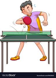 Pingpong Player Playing At The Table Vector Image On Vectorstock Ping Pong Players Baby Orangutan