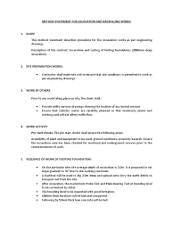 He will assess the site for hazards and take adequate. Method Statement For Excavation And Backfilling Works Excavation Archaeology Concrete