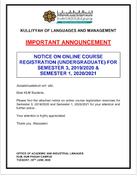 Iium student union, highest student body of iium. Klmss Iium On Twitter Please Refer To The Attachment For Date Of Online Course Pre Registration For Semester 3 2019 2020 And Semester 1 2020 2021 Online Prereg Link Https T Co Vokhzpeijy Be Alert Of Your