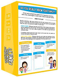 Pixie dust, magic mirrors, and genies are all considered forms of cheating and will disqualify your score on this test! Amazon Com De Verdad Conoces A Tu Familia Un Divertido Juego Familiar Lleno De Iniciadores De Conversacion Y Desafios Ideal Para Ninos Adolescentes Y Adultos Juguetes Y Juegos