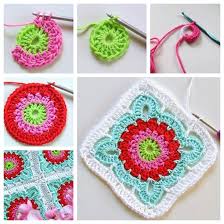 Flower power crochet blanket floral granny square. Perfectly Pretty Diy Crochet Flower Blanket