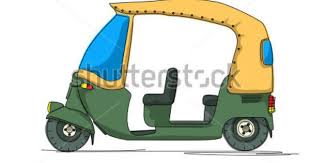 Rickshaw Cartoon Stock Illustration Graphic