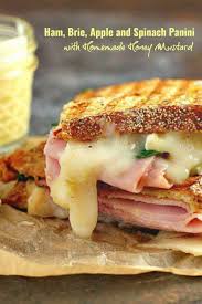 Ham Brie Apple And Spinach Panini With Homemade Honey Mustard Rezept In 2020 Hausgemachtes Rezept Lebensmittel Essen Rezeptideen