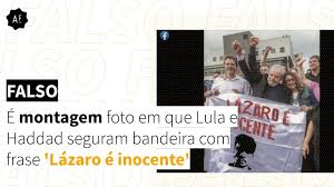 Molduras para fotos grátis todas no formato png, transparente no local onde a foto deve aparecer. Aos Fatos V Twitter No Ar E Montagem Foto Em Que Lula E Haddad Seguram Bandeira Com Frase Lazaro E Inocente Https T Co Sfq9xkdlgn