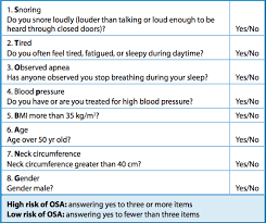 Image result for STOP-Bang Questionnaire