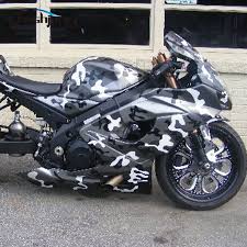 Black And White Camouflage Car Wrap Cheshjon Arctique Camouflage Vinyle Adhesif Noir Blanc Gris Camo Film Militaire Moto Scooter Decal Wrap Changem White Motorcycle Military Motorcycle Motorcycle