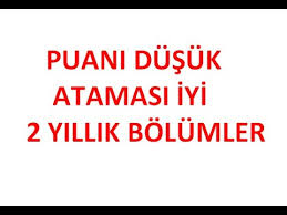 A harfi ile başlayan 2 yıllık bölümler. Puani Dusuk Atamasi Iyi Is Imkani Yuksek 2 Yillik Bolumler Youtube