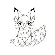 Push pack to pdf button and download pdf coloring book for free. Coloring Page For Kids With Charming Little Fox Stock Vector Illustration Of Foxy Animal 174225578