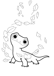 Frozen 2 Lizard Coloring Page 01 Frozen 2 Coloring Page Tekeningen Disney Figuren Disney Tekenen Disney Kleurplaten