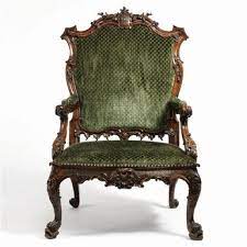 a highly important george ii carved mahogany open arm chair bearing the barrington arms attributed to john linnell circa 175 english furniture chair furniture