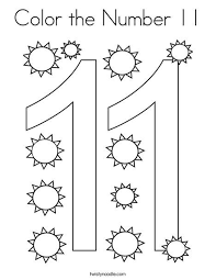 Mssscrafts.com is your first and best source for all of the information you're looking for. Color The Number 11 Coloring Page Twisty Noodle Preschool Number Worksheets Numbers Preschool Preschool Coloring Pages