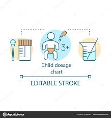 Child Dosage Chart Concept Icon Stock Vector Bsd 257200924