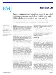 Without calcium, our skeletal health will not remain where it needs to be and we will see those effects in our other vitamins in this supplement include vitamin d3, vitamin b6, magnesium and zinc. Pdf Calcium Supplements With Or Without Vitamin D And Risk Of Cardiovascular Events Reanalysis Of The Women S Health Initiative Limited Access Dataset And Meta Analysis