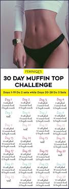 30 Day Muffin Top Challenge Workout Exercise Calendar Love Handles This 30 Day Muffin Top Challenge Will H Workout Calendar Workout Challenge Workout Routine