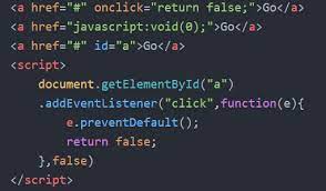 Is used as a placeholder url to indicate that an onclick event is tied to the link to do the actual action. Should I Use Or Javascript Void 0 On The Href Attribute Of My Empty Links Our Code World