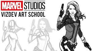 In this pose she has wide set legs. How To Draw Marvel Studios Black Widow With Andy Park Youtube