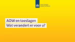 AOW en toeslagen - YouTube