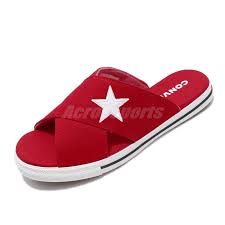 Details About Converse One Star Slide Red White Womens Lifestyle Sandal 565528c