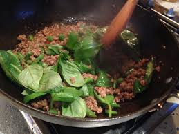 How to make pad kra pao in a wok? Thai Basil Minced Beef Stir Fry Pad Ka Prao Image 9