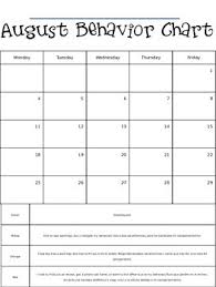 monthly behavior chart 2014 2015