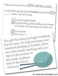 Every symbol has a specific meaning that refers to recommendations for washing, bleaching, drying, ironing, and professional textile. Knitters Gift Tags With Care Instructions Knitting Gift Hand Knitting Knitting Help