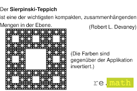 Am ende kommen die enten und das. Re Math Sierpinski Teppich