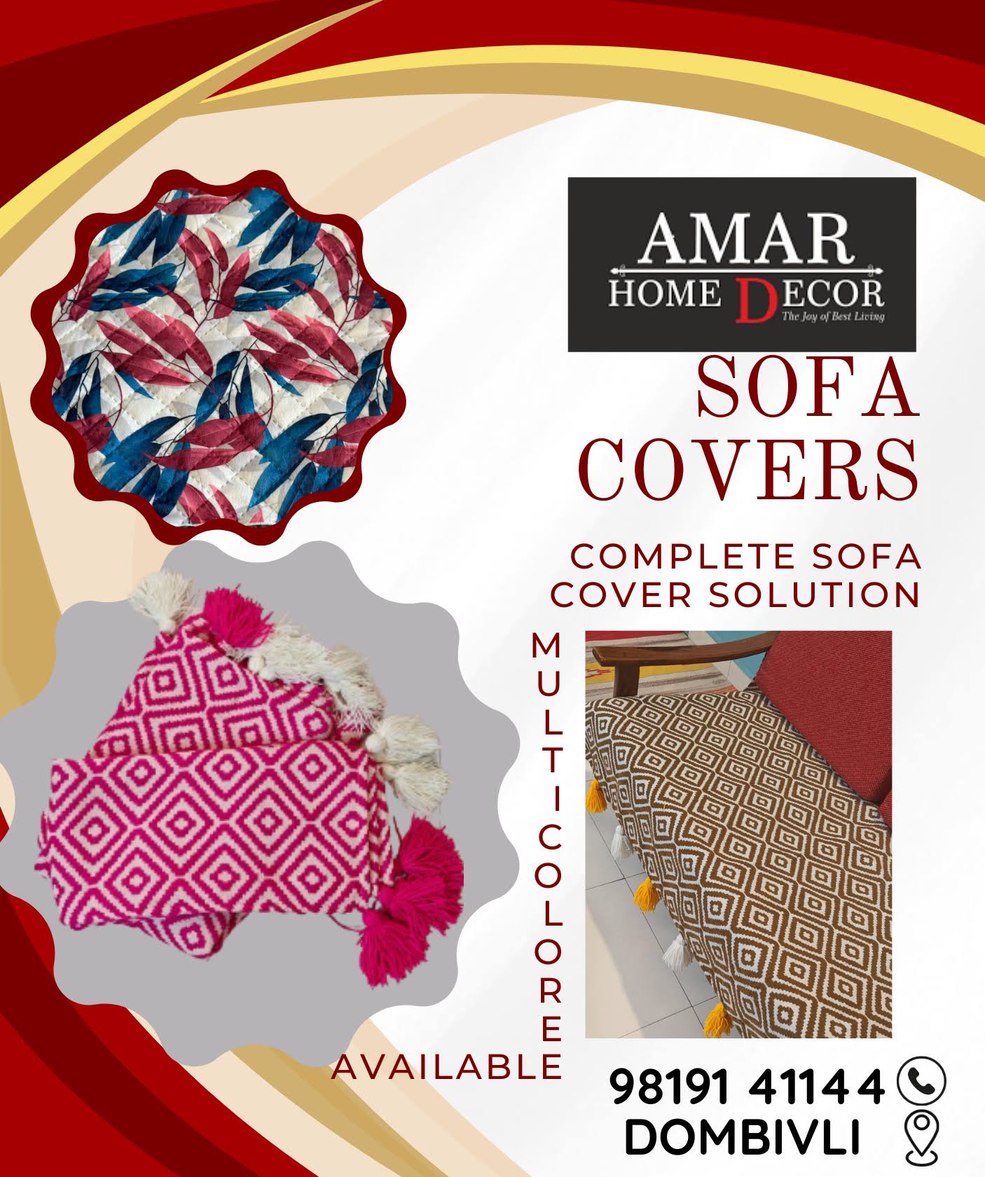 Amar Home Decor - Sofa and Cover, Foam matters, Wallpaper, product image