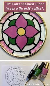 I'd love to see your faux stained glass window. Tutorial Faux Stained Glass Suncatcher Dollar Store Crafts