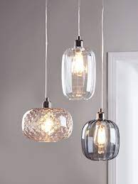 Fluted Glass Pendant Smoke Modern Ceiling Light Kitchen Lighting Fixtures Kitchen Pendant Lighting
