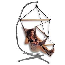 Stands for hammock chairs in different sizes and materials. C Shaped Hammock Chair Stand Black