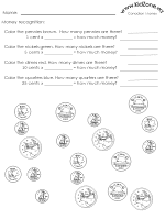 Download and print free 1st grade worksheets that drill key 1st grade math, reading and writing skills. Canadian Money Worksheets