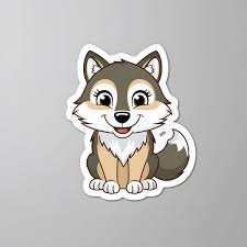 Wolf Sticker Stock Illustrations