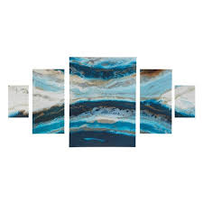 Get it as soon as tue, aug 17. Set Of 5 Midnight Tide Gel Coat Canvas Decorative Wall Art Set Blue Target