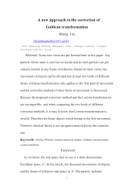 Measuring time in meters in minkowski spacetime. Pdf A New Approach To The Correction Of Galilean Transformation