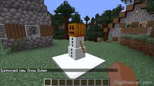 The pumpkin can also be placed by a dispenser and still form a snow golem. How To Summon A Snow Man In Minecraft