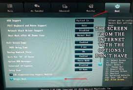 When i go to the boot menu, the screen says: Solved No Secure Boot And Csm Options In Asus Uefi Bios Motherboard And Cpu Ifixit