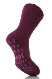 Ladies Heat Holders Slipper Violet Slipper Socks Womens Thermal Fitness Wear Women