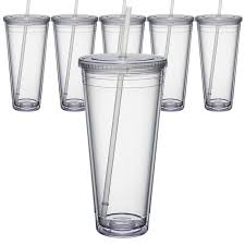 Large Clear Tumbler With Lid Straw Save A Cup Save A Cup