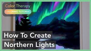 Winter christmas antarctica pattern vector a4 size. Coloring Tutorial How To Create Northern Lights Youtube