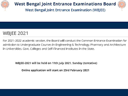 The wbjee results are scheduled to be published by august 14 and the three rounds of counselling by september 15. Wbjee 2021 Exam To Be Held On July 11 Application Process Begins On Feb 23 Times Of India