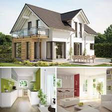 modernes satteldach haus mit holz putz fassade zwerchgiebel bauen einfamilienhaus grundr haus grundriss architektur innenarchitektur architektur haus design