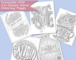 I am not responsible if you get dirty looks! Swear Word Coloring Etsy