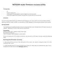 Http Www Downloads Netgear Com Files Answers Firmware 20recovery 20for 20routers 20v1 1 Pdf