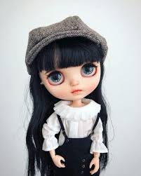 Black 3 Piece Overalls For Blythe Doll Blythe Dolls Blythe Doll Clothing Cute Dolls