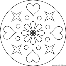 Briefpapier und malvorlagen kostenlos für kleinkinder, kindergartenkinder und erwachsene. Mandala Malvorlage Mit Herzen Und Sternen Fur Kinder