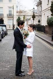 An Intimate London Elopement For A Valentino Bride Love My Dress Uk Wedding Blog Wedding Directory City Hall Wedding Dress Civil Wedding Dresses Short Wedding Dress